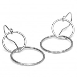 Pernille Corydon Double Plain Ear Hook · Sølv