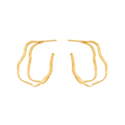 Pernille Corydon Small Double Wave Hoops